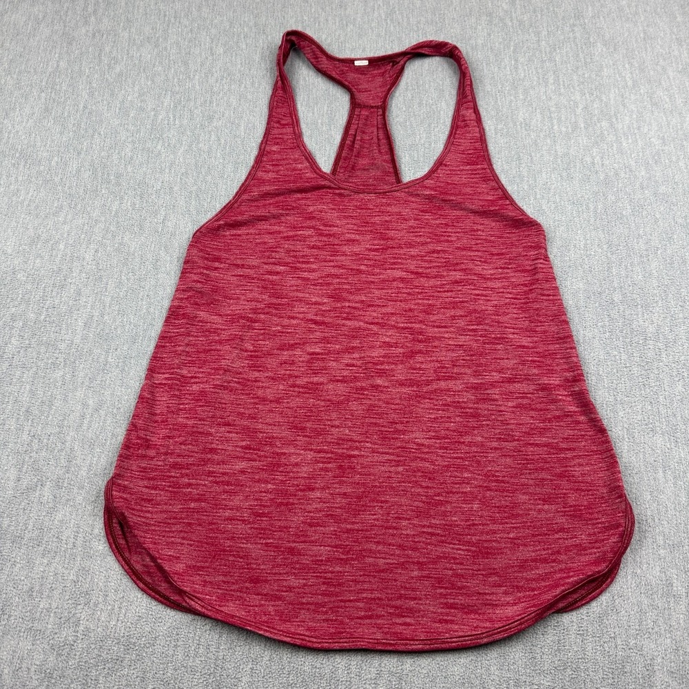 Lululemon Tank Top Womens 8 Red Heather‎ 105 Singlet Performance Yoga Gym Active
